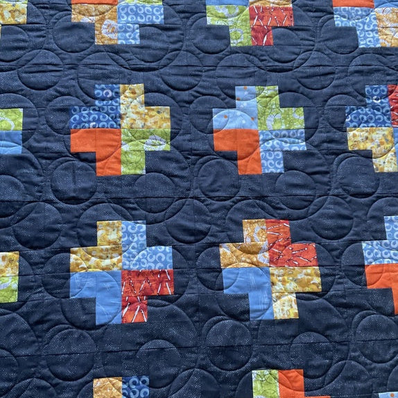 #119 Quiltet slumreteppe "Simply Scrappy"