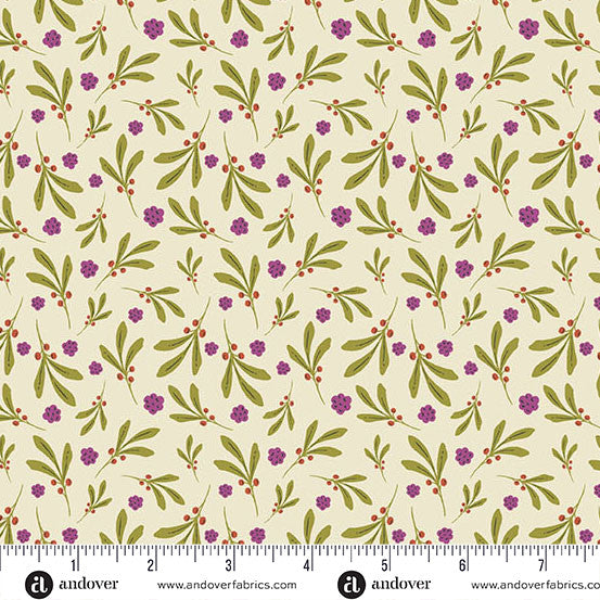Nordic Summer 10321-L Berry Spray Buttermilk