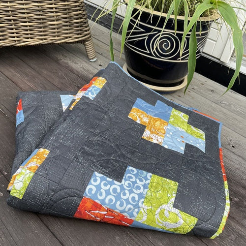 #119 Quiltet slumreteppe "Simply Scrappy"