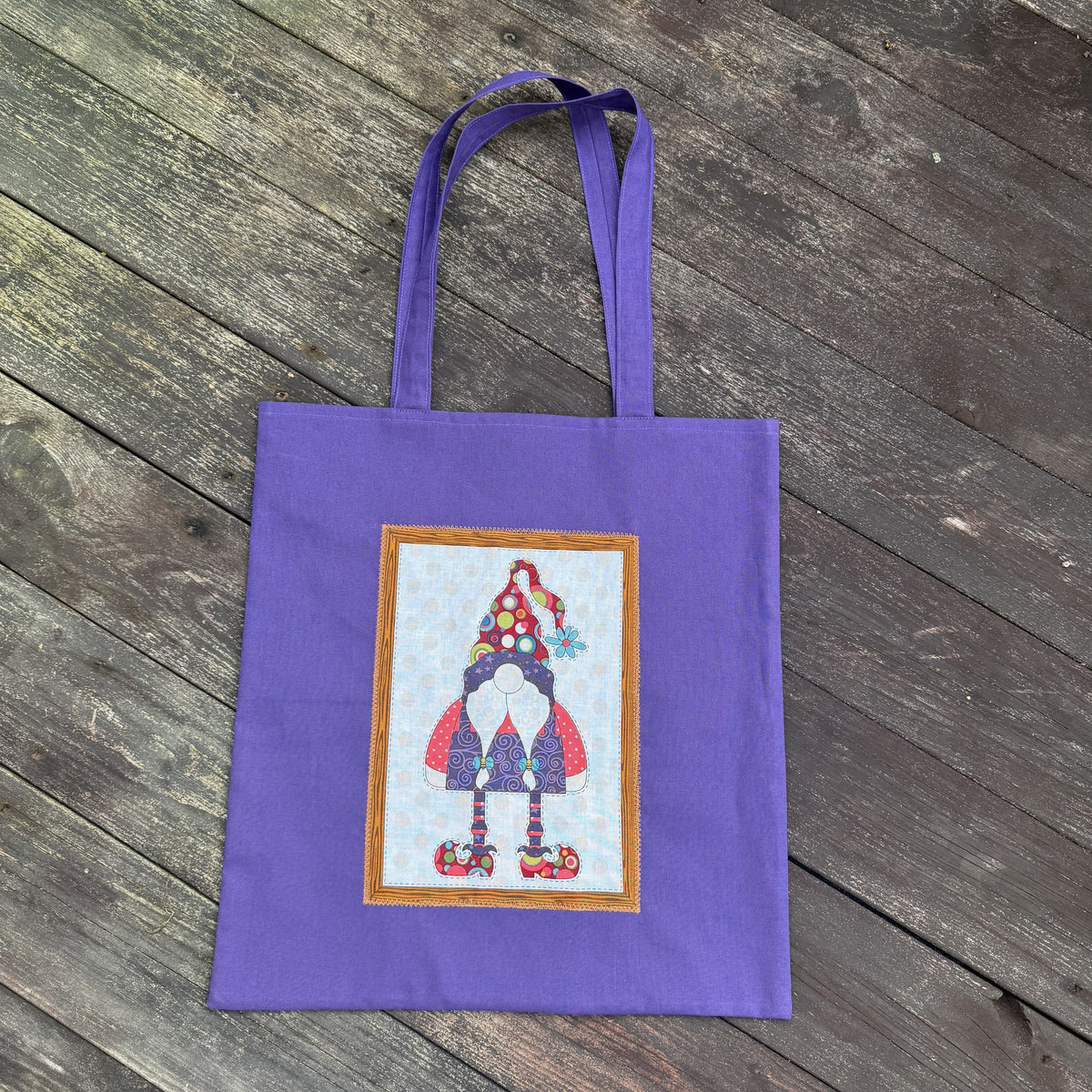 Handlenett i lilla bomull med gnom