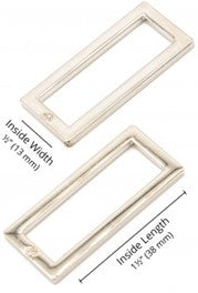 byAnnie Rectangle ring 1,5 inch - firkantring 2 pk