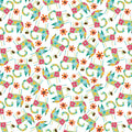 Patterned Cats Teal Multi - hvit/turkis