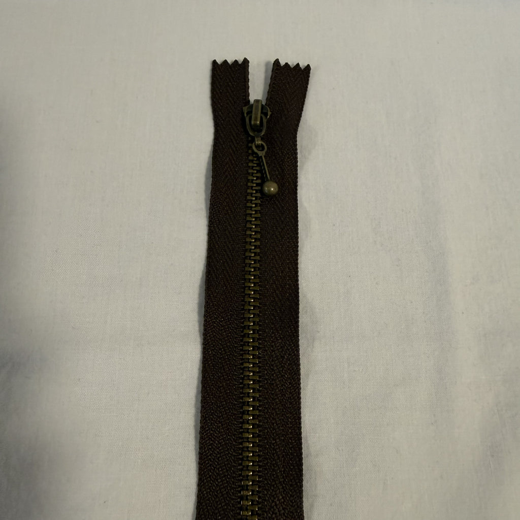 Glidelås 4 mm metall 30 cm