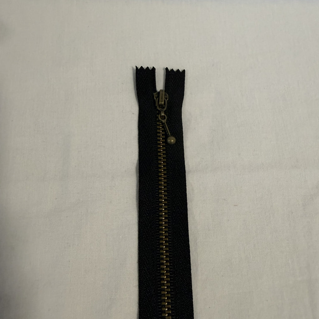 Glidelås 4 mm metall 45 cm