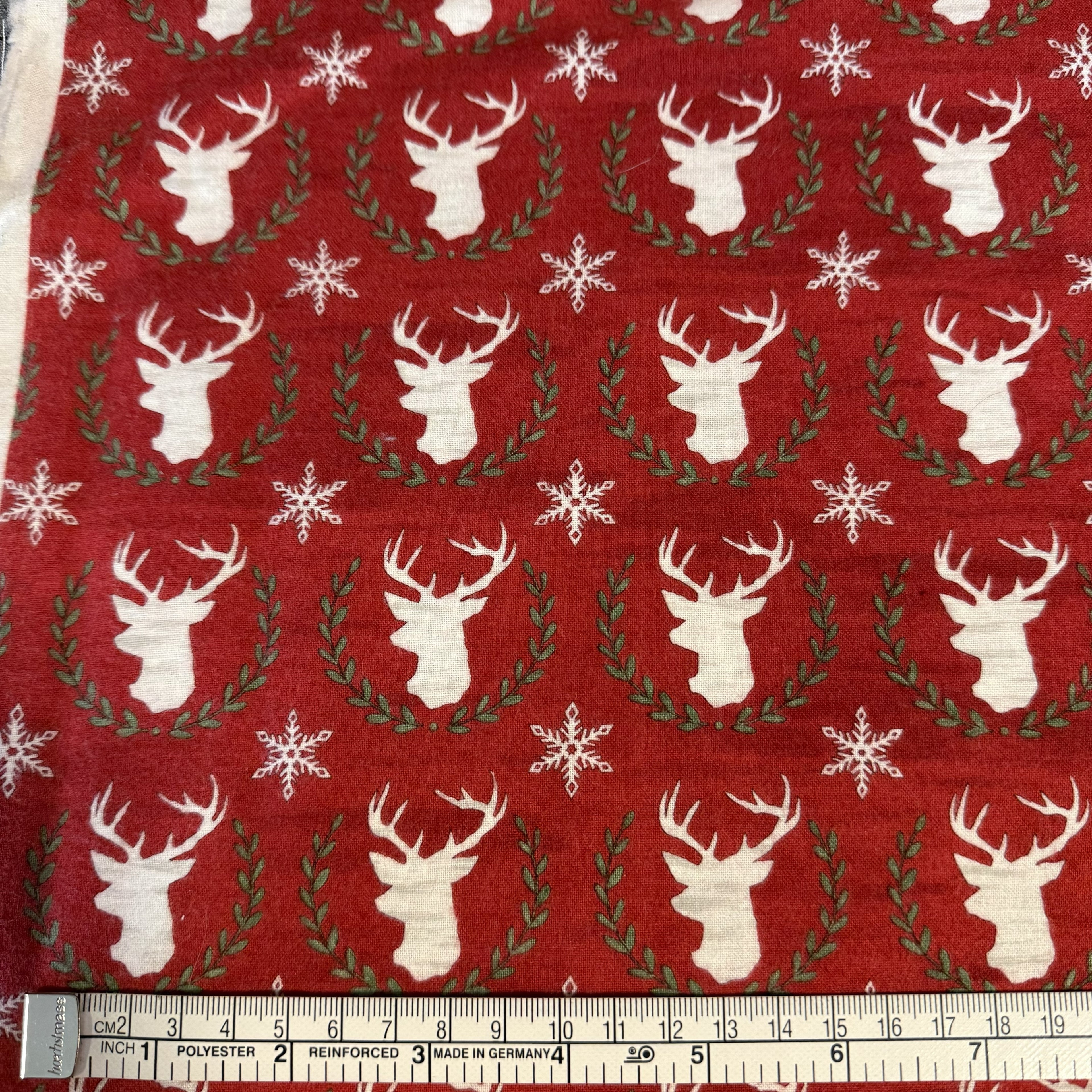 TILBUD JULESTOFF: Red Rudolf flanell