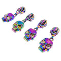 Glidere skulls til regnbue-glidelås 8pk