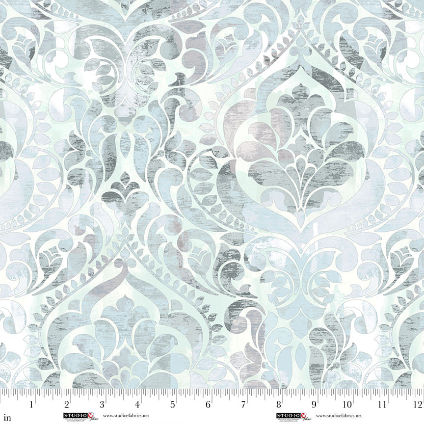 You Damask 17 Ice - grå/mint