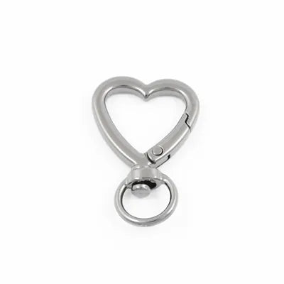 KG karabinkrok sort hjerte 43 mm