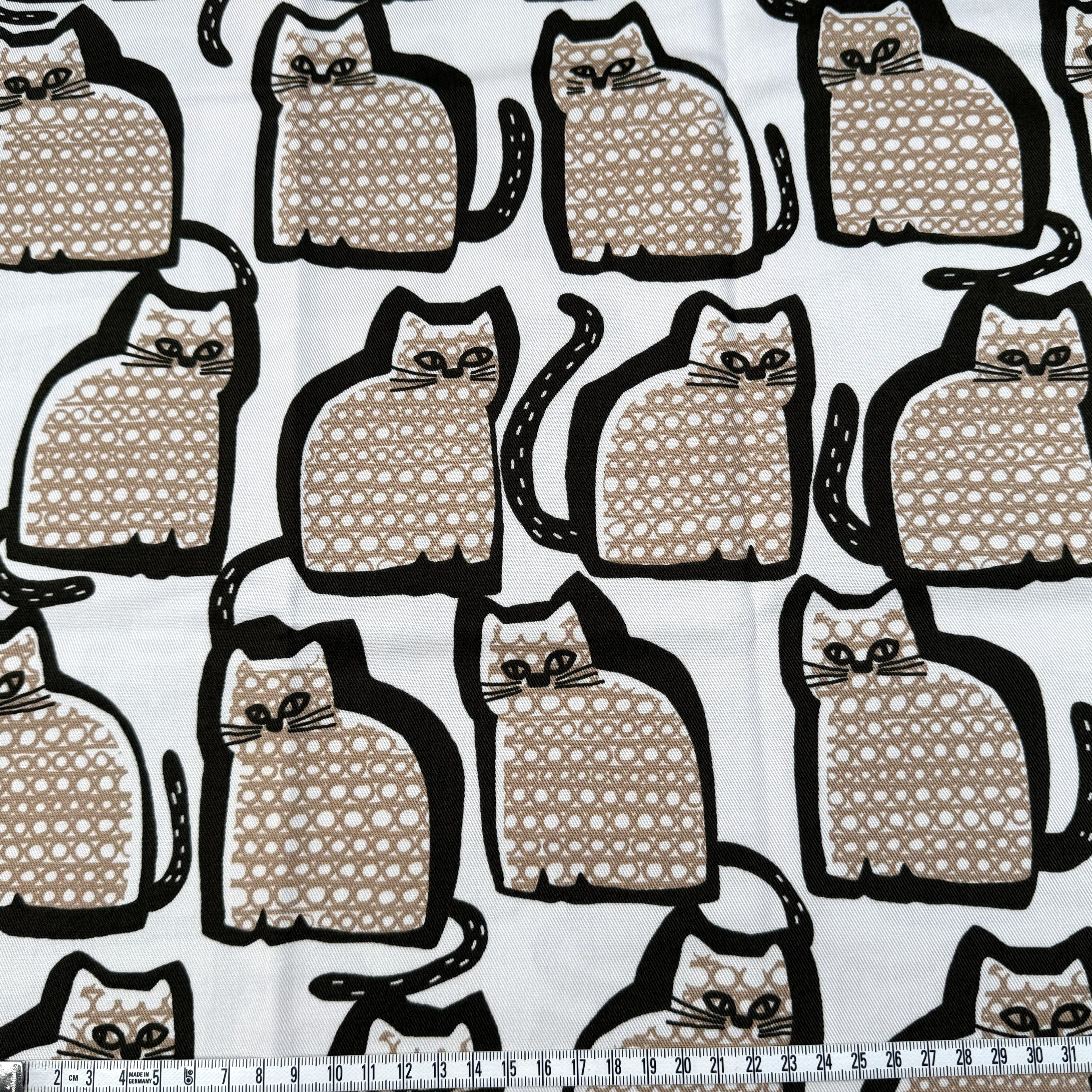 Cat canvas beige