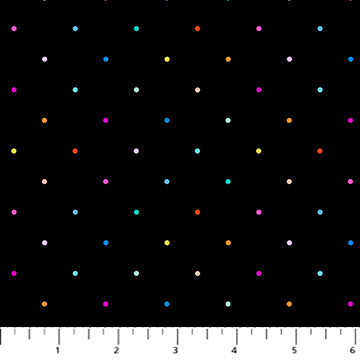 Ditsy Dots Black multi