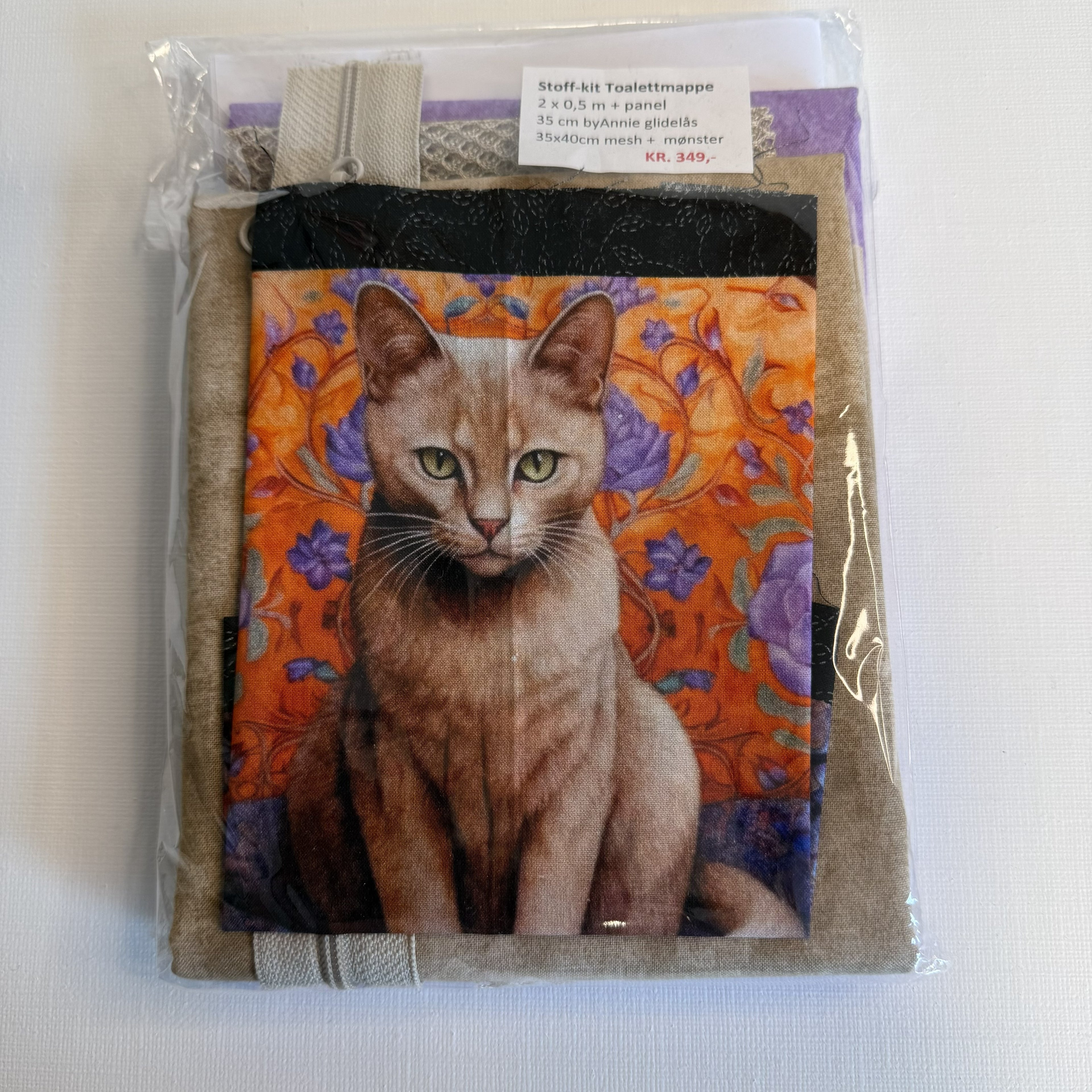 Materialpakke Toalettmappe - katt
