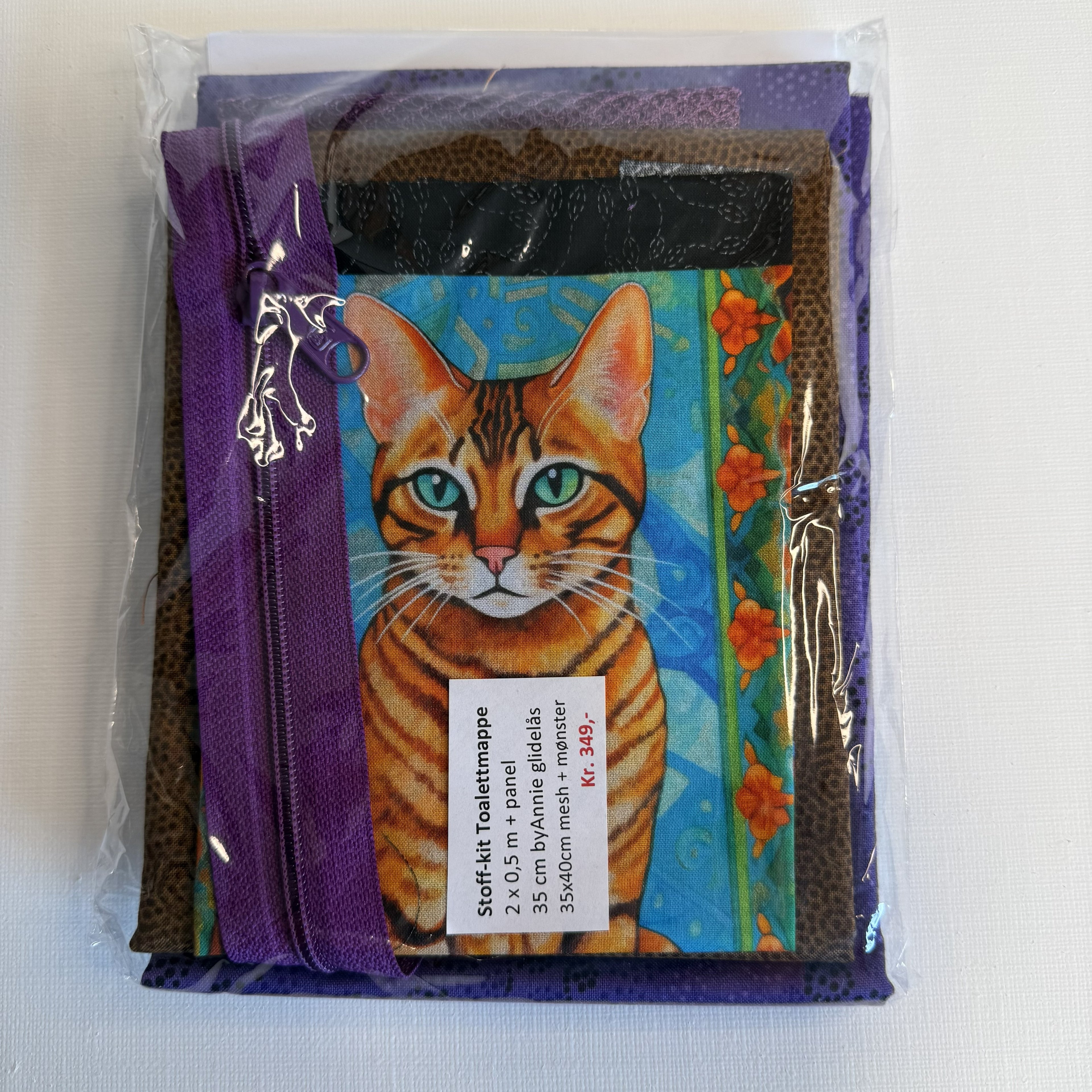 Materialpakke Toalettmappe - katt