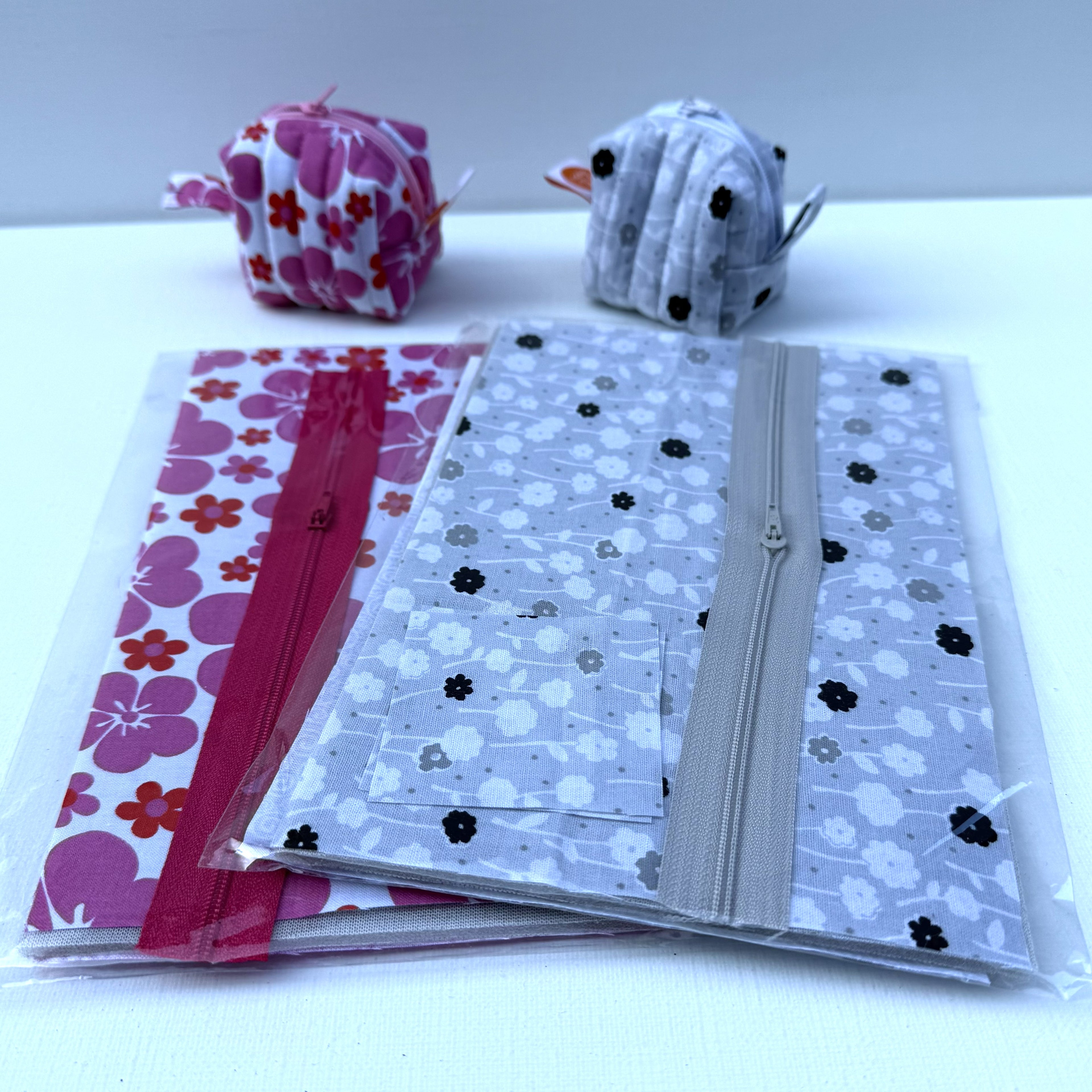 Sy-snacks mini-pung med blomstermotiver