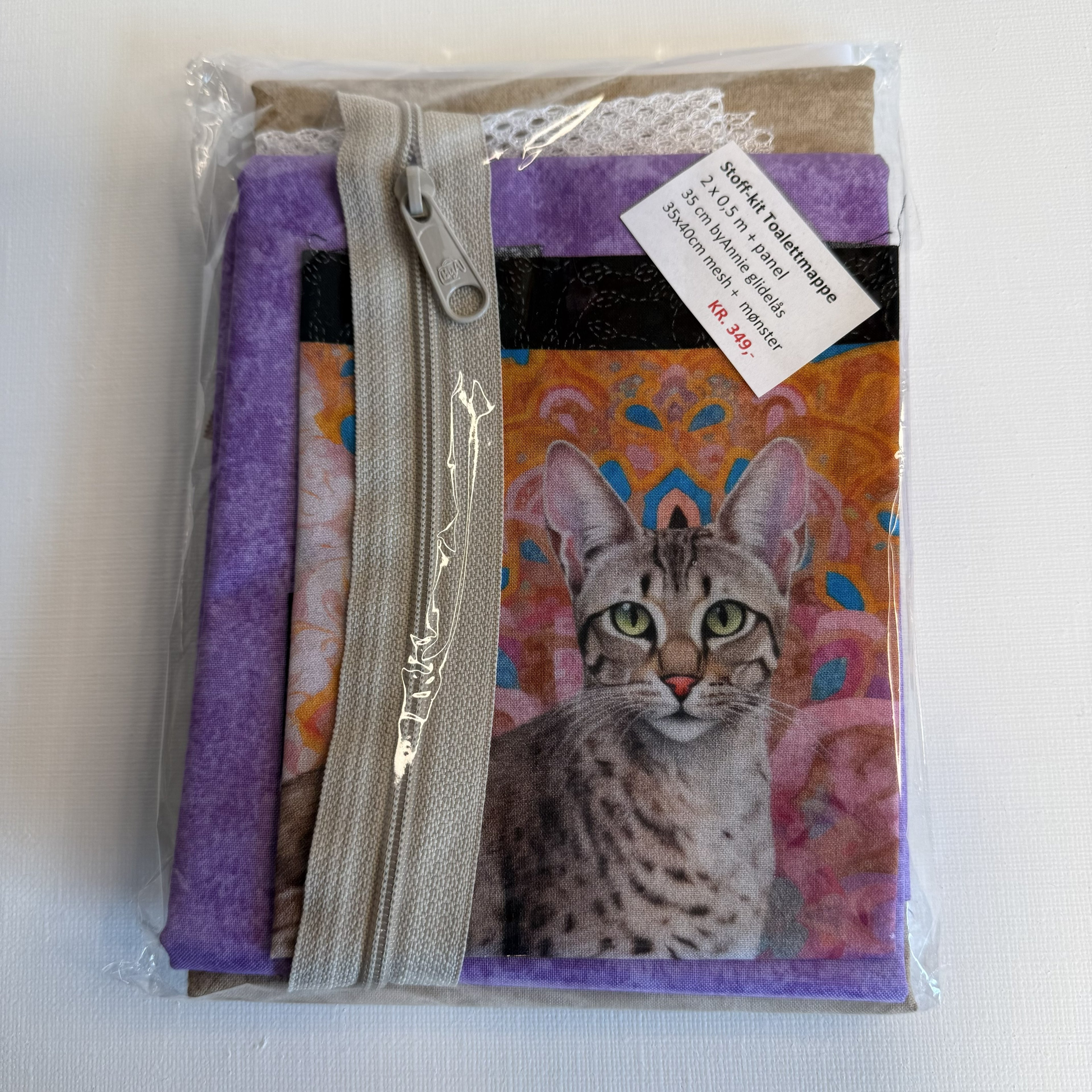 Materialpakke Toalettmappe - katt