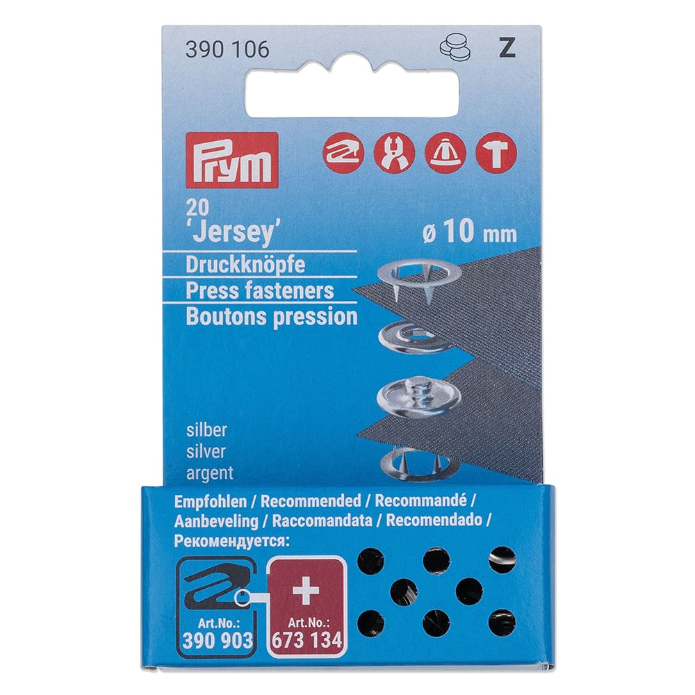 Prym 390 106 jersey trykknapper 10 mm metall