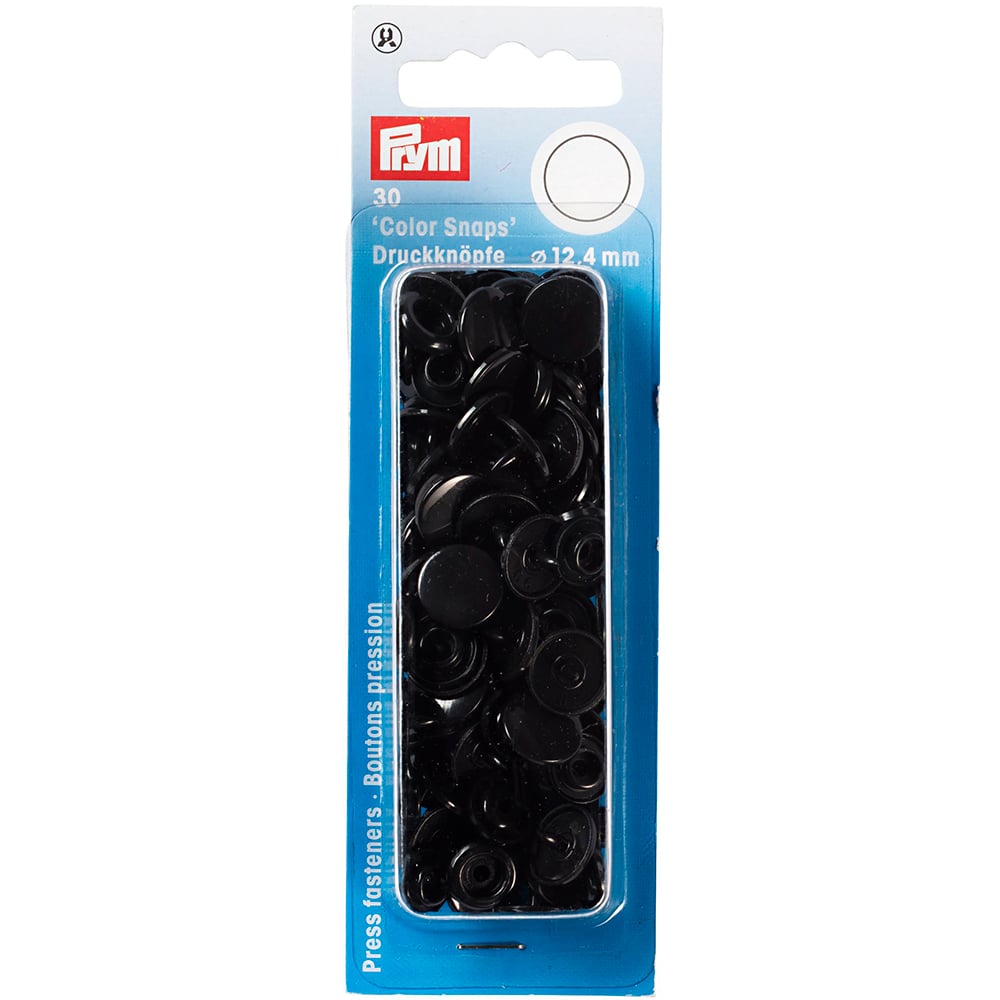 Prym 393 105 trykknapper 12,4 mm plast sort