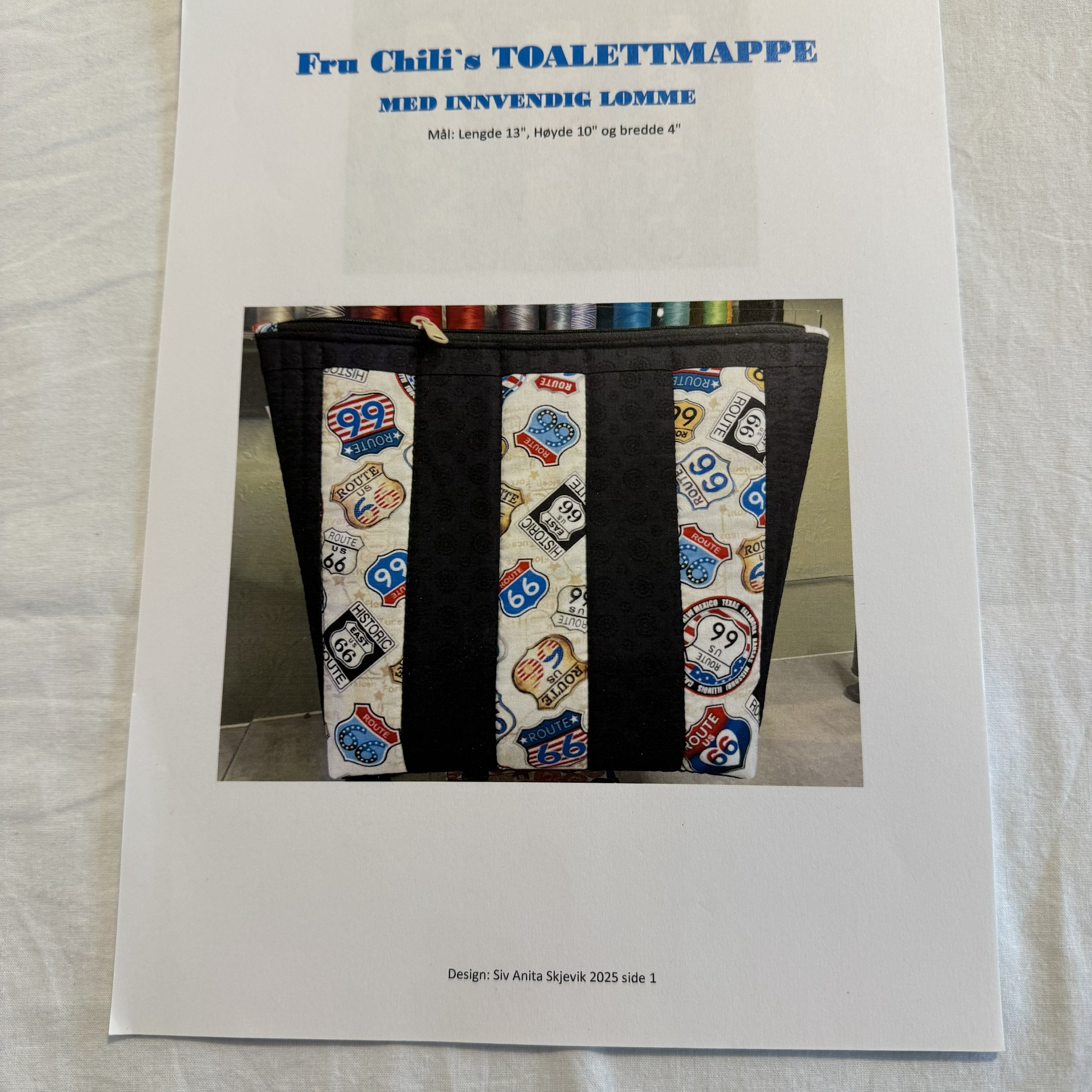 Fru Chili's toalettmappe-mønster